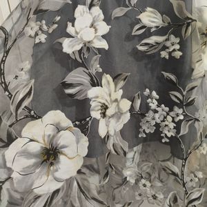 Sheer Floral Grey Dress